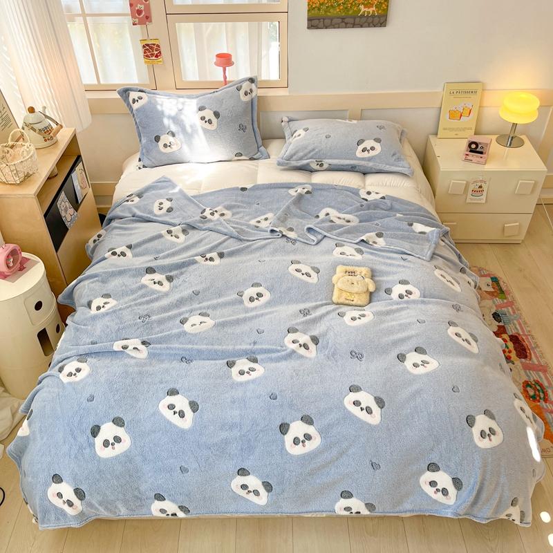 Cartoon Cute Bear Throw Blankets Super Soft Fluffy Lightweight Comfortable Flannel Couch Bed Blanket for All Season Kids Gifts
