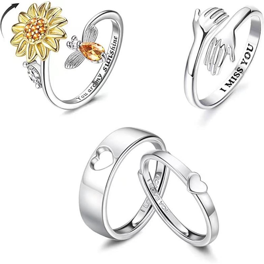 

Горячая продажа вращающееся кольцо Подсолнух, Солнце Луна Звезда кольцо, регулируемые аксессуары подарок Adjustable opening