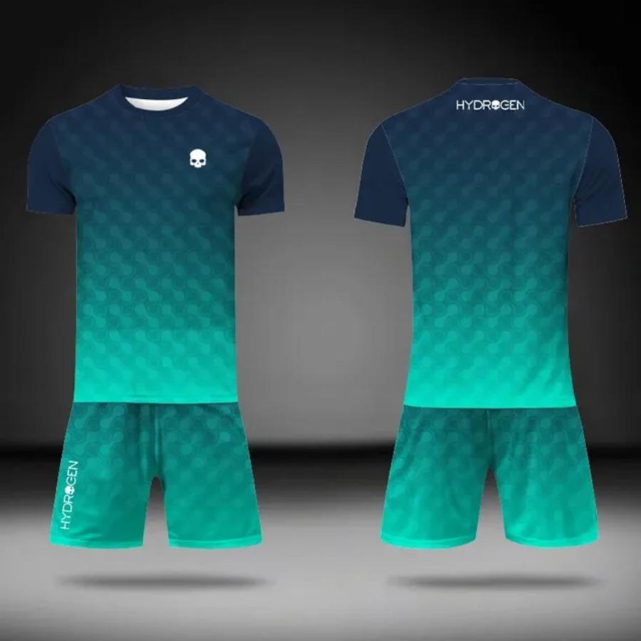 Fashion Unisex 3d Print Jersey Set Outdoor Tennis T-Shirt+Pocket Shorts 2 Piece Outfits Lightweight Quick Dry Men's Tracksuit Sportswear