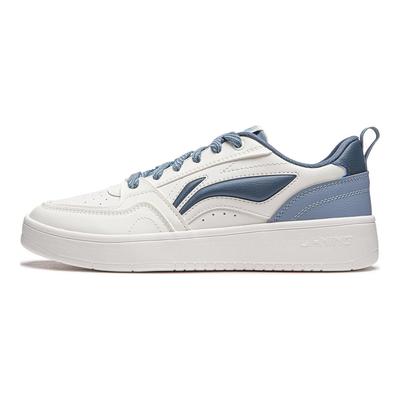 Li Ning Yuan Bao V2 Vielseitige Lässige Bequeme Dicke Sohle Höhenerhöhend Rutschfest Abriebfest Skateschuhe Herren Sneaker Weiß Blau AGCU111-3