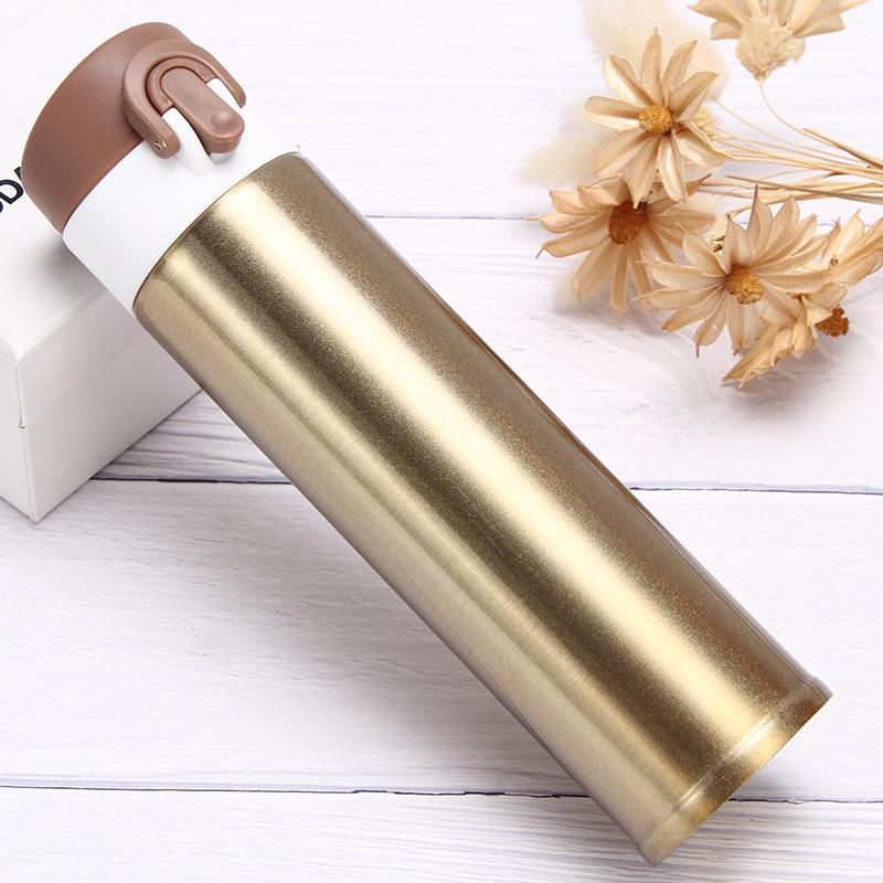 Large Capacity Water Cup Thermos Cup 400ml Vacuum Flasks Portable Stainless Steel Thermos Cup Water Bottle Travel Tea Mug Office Thermos Cup