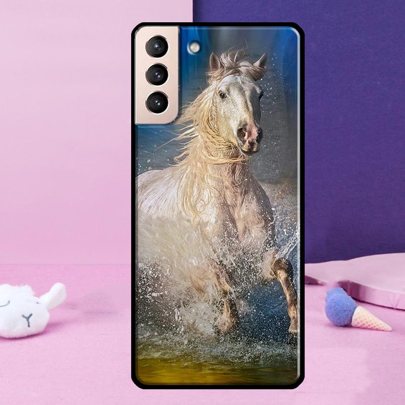 Horses Running Phone Case For Samsung Galaxy S25 S24 Ultra S9 S10 S20 S21 S22 Plus S23 FE S24 FE Cover