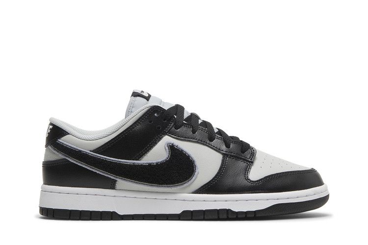 Men's Sneakers Nike Dunk Low Chenille Swoosh Black Grey Black/Grey/White