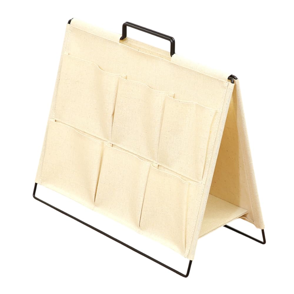 Bestco ND-3601 Folding Storage Stand with Pockets, Tool Type, Ivory, Floor Rack