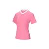 Adidas Solid Color Logo Casual Sports Quick-Dry Short Sleeve T-Shirt Women Tops Pink HC5075