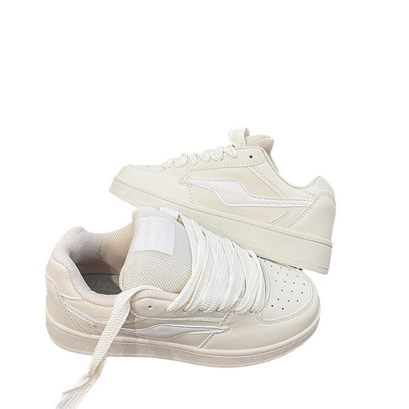 Beige Bread Shoes Women's Platform Letter Sole New Autumn Versatile Sports and Leisure Board Shoes