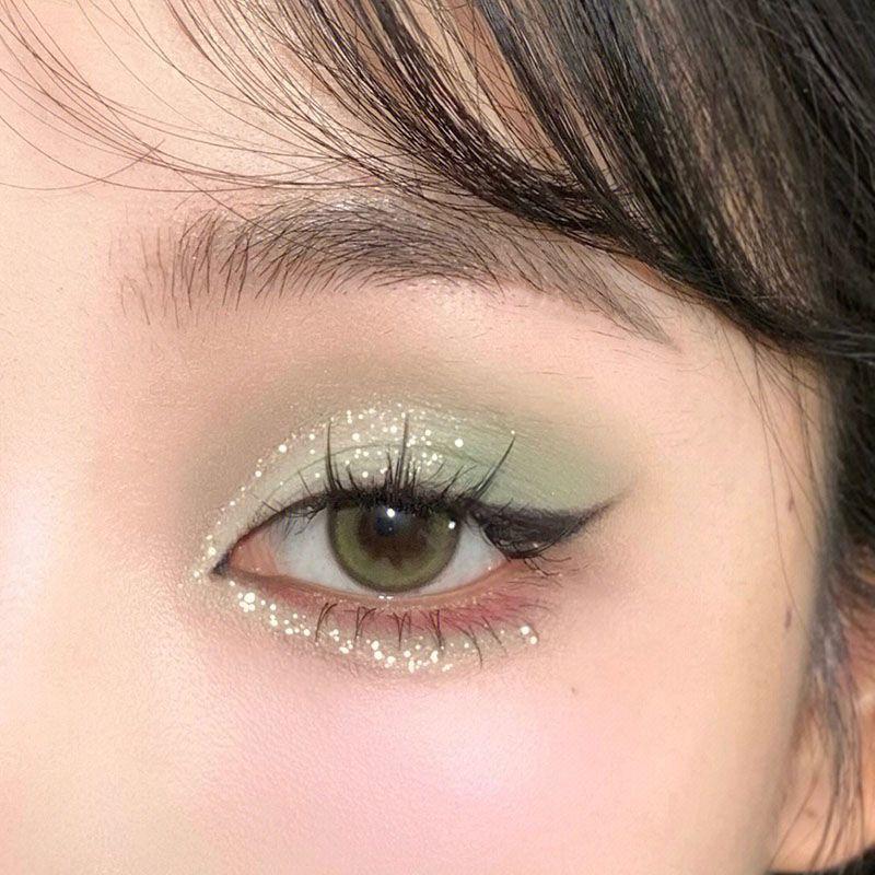 Kapeine Four Color Eyeshadow Palette Matte Shimmer Low Saturation Mint Green