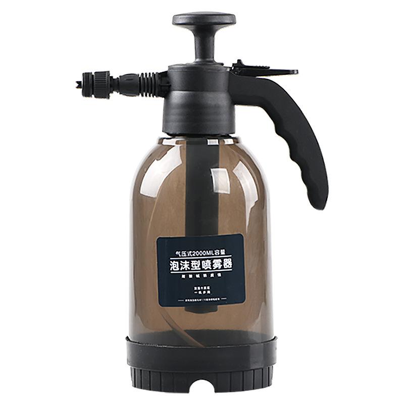 2L Hand Pump Foam Sprayer with 2 Types Hand-held Foam Watering Can Air Pressure Sprayer Plastic Spray Bottle Car Cleaning Tools