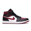 Air 1 Mid Noble Red Men Sneakers Black White 554724-066