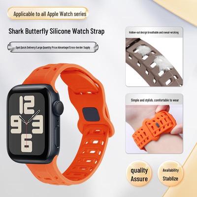 Hai Silikonarmband mit Faltschließe für Apple Watch