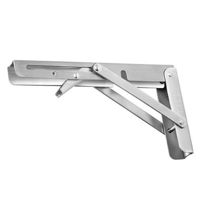 Multipurpose 25cm Steel Collapsible Bracket Hinged Support Bracket Quick Installation for Home Improvement & Storage