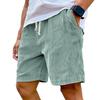 2025 Men's Retro Embroidered Logo Corduroy Drawstring Shorts