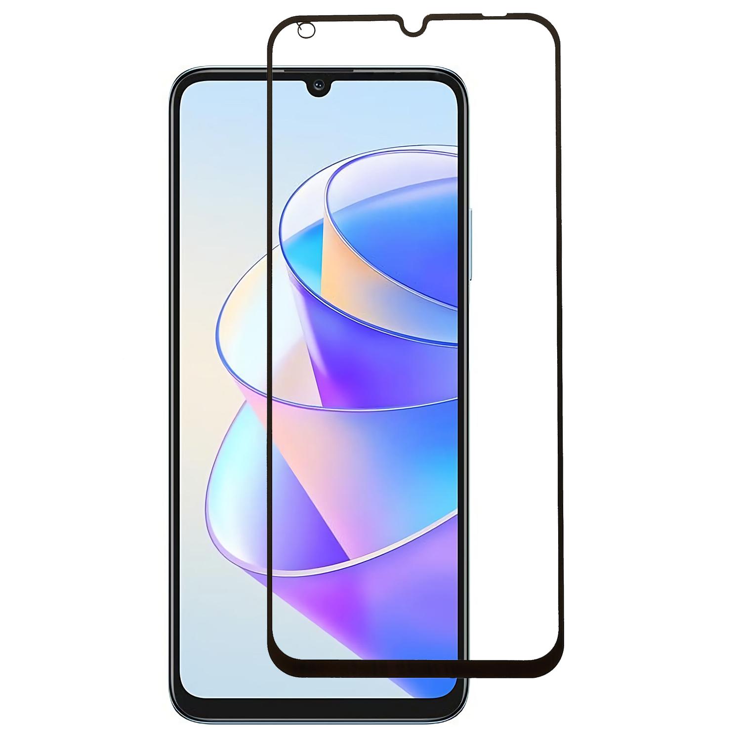 

For Honor X7a 5G Tempered Glass Film Full Covering Silk Printing Full Glue Ultra Clear Phone Screen Protector Type A