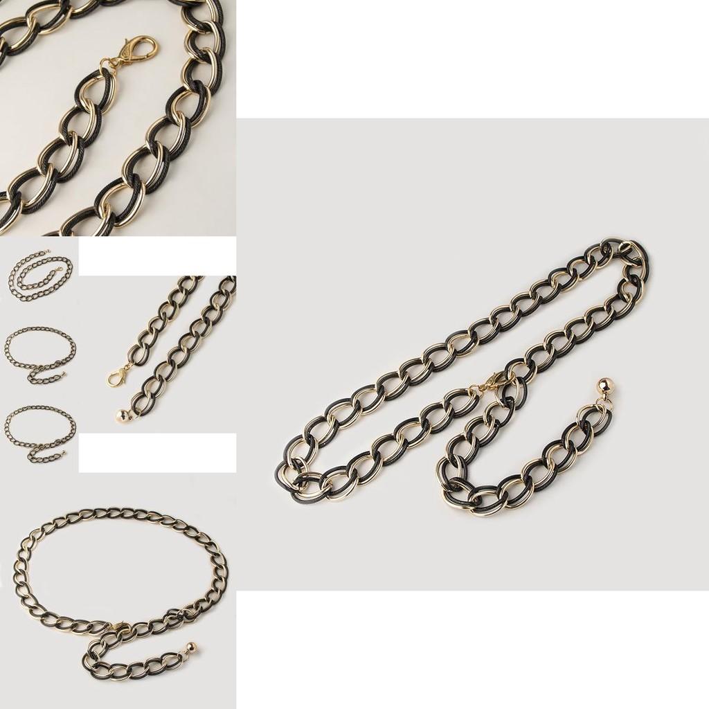 Womens Metal Chain Waist Chain With Carved Design For Casual Streetwear Fashion