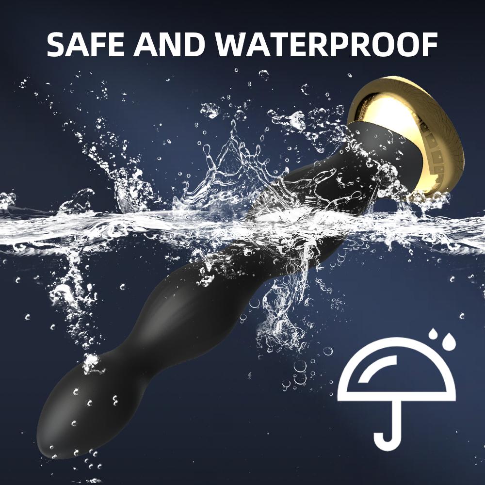 Electric Shock Anal Vibrator Remote Control Vibrating Beaded Butt Plugs for Male Prostate Massager Female Masturbation Sex Toys