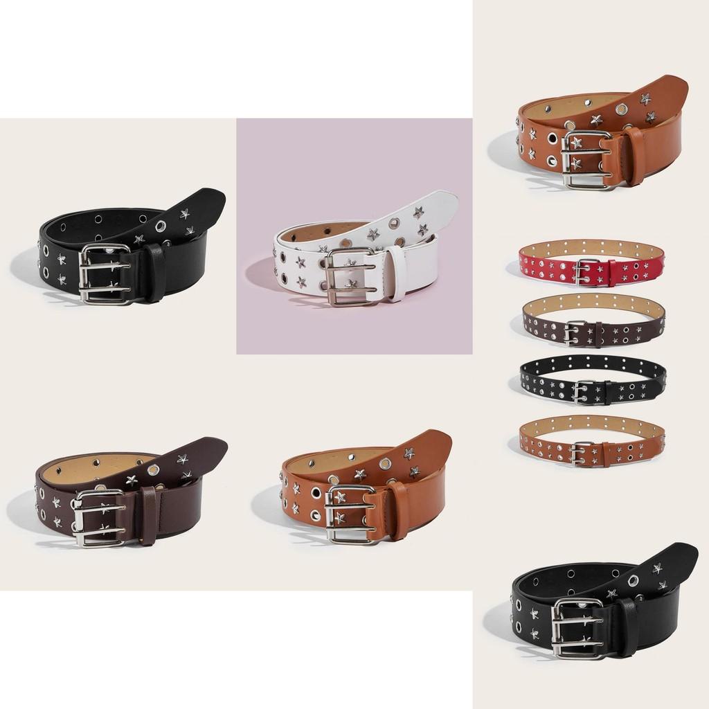 PU Lederen Riem Voor Dames Met Onregelmatig Sterrenpatroon En Gesp Voor Mode Casual Kleding