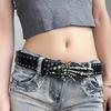 Devil Claw Belt for Women Men Unisex Fashionable Cool PU Leather Belt Punk Rivet Studded Waistband Western Waist Decors