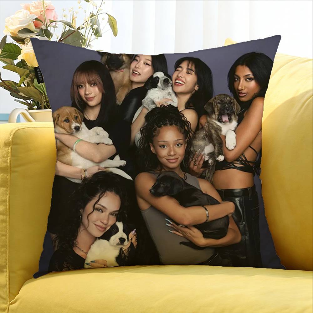 Hot Music Band KKATSEYE Various Sizes Square Pillow Case For Car Home Bedchamber Decor