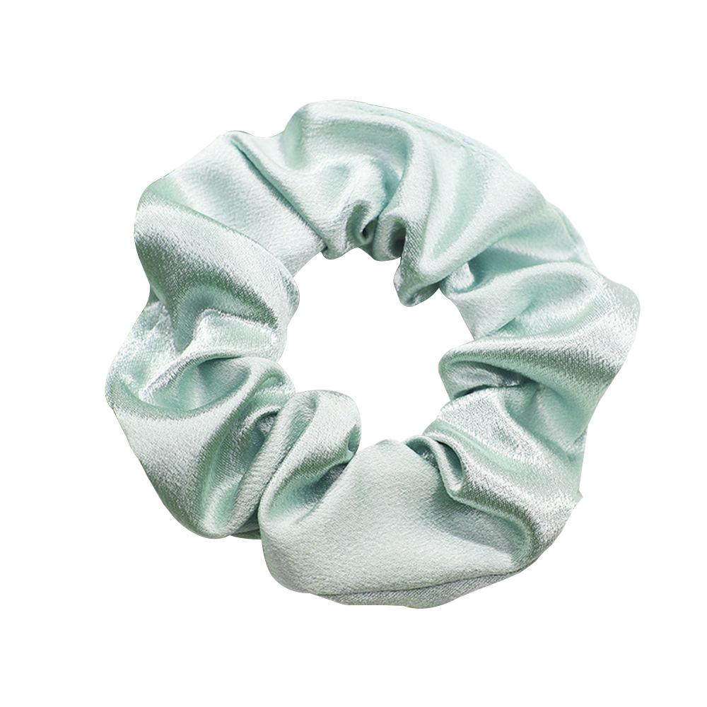 Minimalist Solid Satin Hair Tie Ponytail Accessory with Hang Tag