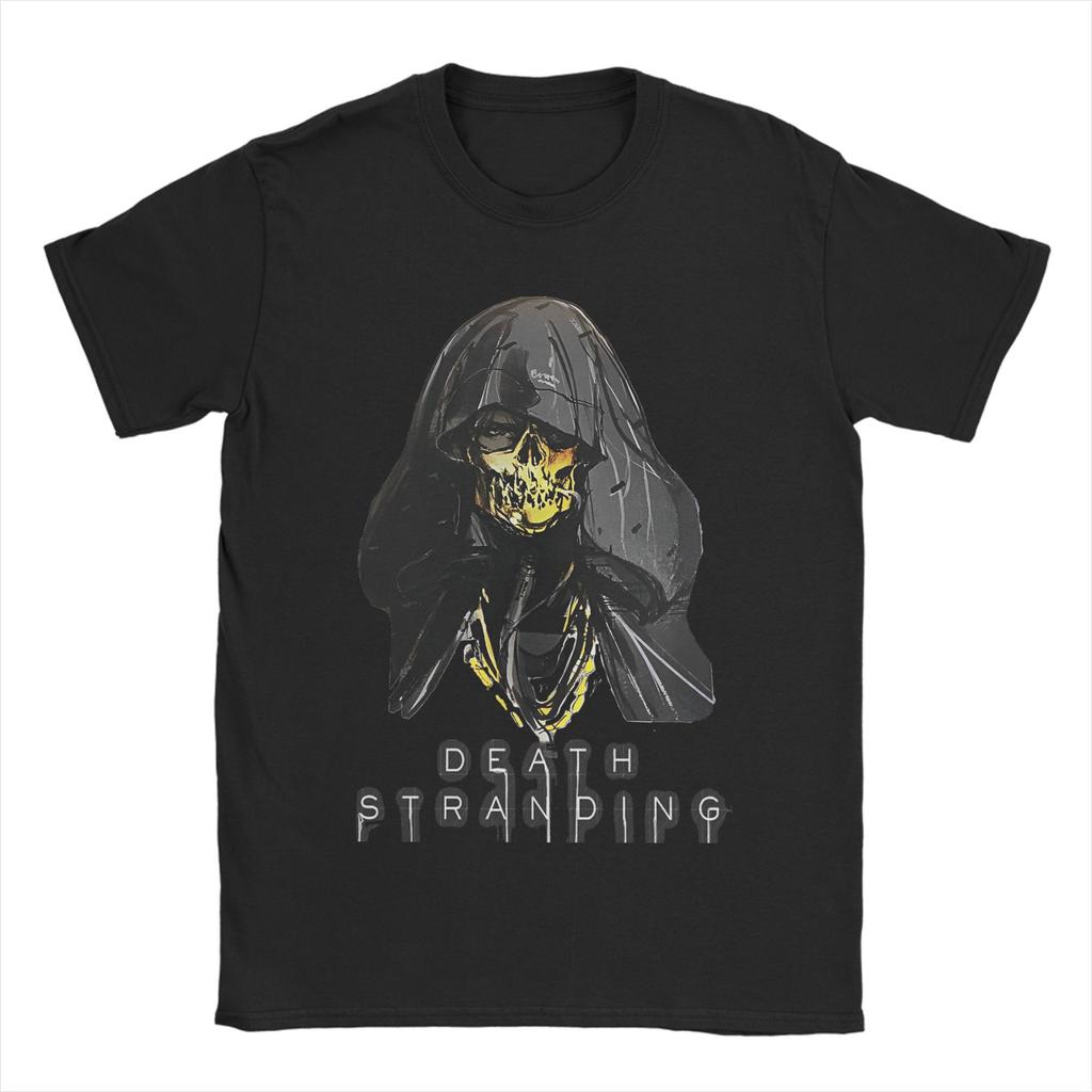 Death Stranding Gra Kojimy Koszulki Vintage Czysta Bawełna T-shirt Okrągły Dekolt Krótki Rękaw Koszulka Pomysł na Prezent Ubrania