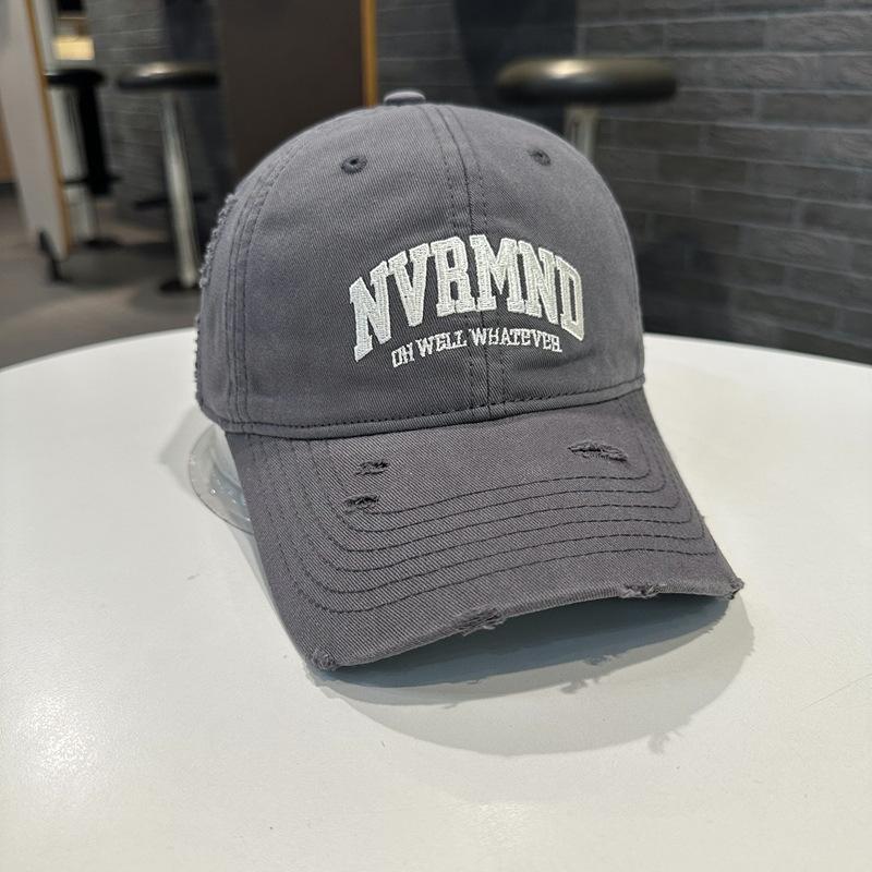 Spring and Autumn Ripped Soft Top Baseball Cap Children Show Face Small Casual Versatile Couple Cap