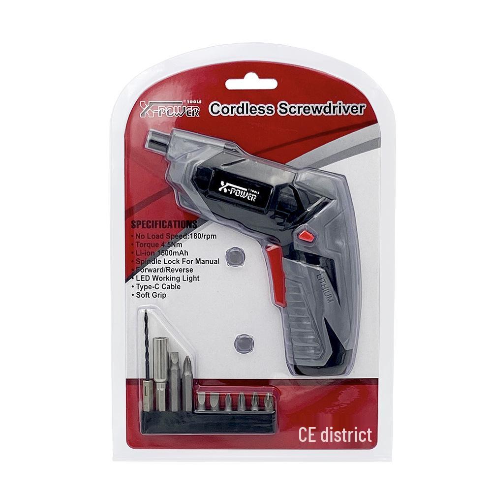 

XPOWER Перезаряжаемая электрическая дрель-шуруповерт с реверсом для бытового ремонта