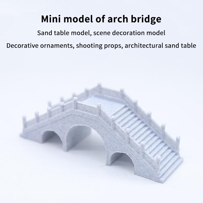 [J] 1/12 Dollhouse Simulation Arch Bridge Model Dollhouse Outdoor Garden Park Landscape Ornament Doll House Decor Accessories