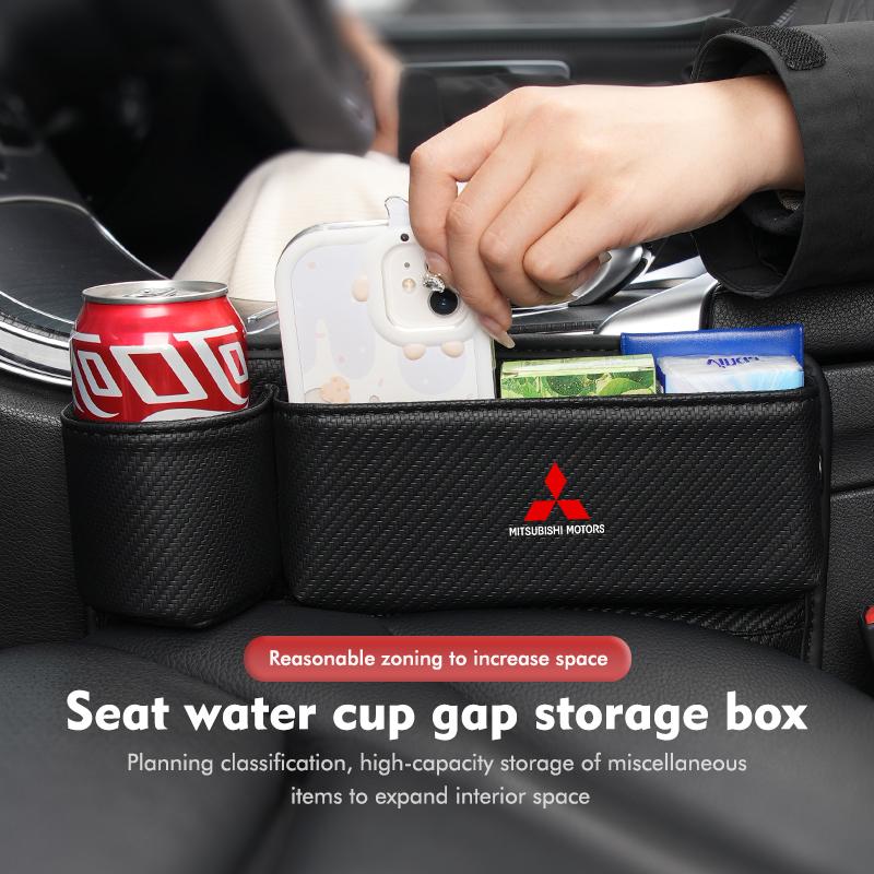 cxdjmy1 For Mitsubishi Car Seat Gap Water Cup Phone Keys Organizer Storage Holder Outlander Pajero Sport Lancer EX ASX L200 Eclipse