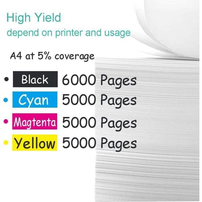 Compatible Ink Cartridges - OGOUGUAN - LC427XL - Pack of 4 - 6000 Pages Black - 5000 Pages Color