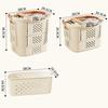 Large Folding Laundry Basket with Handle Hamper Storage Dirty Clothes Telescopic Dirty Laundry Basket Bathroom Accessories
