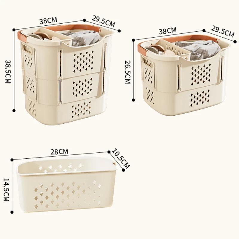 Large Folding Laundry Basket with Handle Hamper Storage Dirty Clothes Telescopic Dirty Laundry Basket Bathroom Accessories