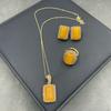 Bienenwachs Jade Inlay Dreiteiliges Set, Personalisierter Mittelalterlicher High-End Punkt Diamant Schmuck