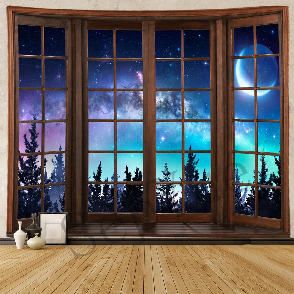 Window Scenery Decoration Tapestry Hippie Wall Bohemian Style   Bedroom Dormitory
