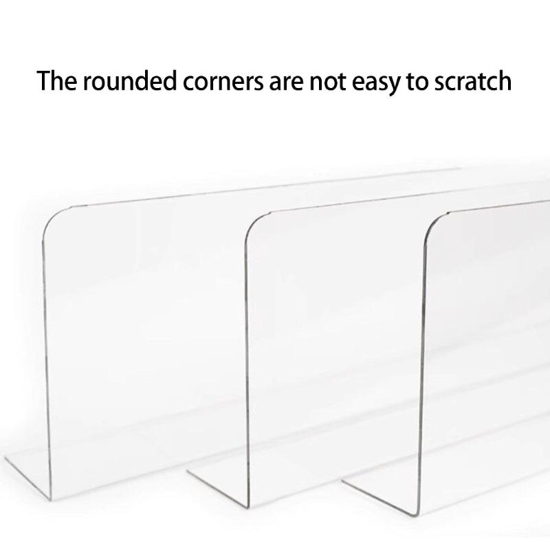 Set Of 10 Strong PVC Shelf Guards with Strong Adhesive Practical Transparent Shelf Barrier for Home Office Or Retail