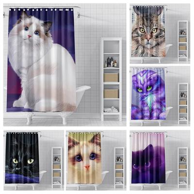 Home Shower Curtains for Bathroom Landscape Animals Waterproof Fabric Bathroom Curtains Modern Shower Curtain 180x200 240x200