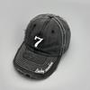 Cappellino da Baseball Ricamato 7 Lettere Ripped Wind Cool Tide di Nicchia per Uomo e Donna Parasole Cappellino da Strada