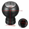 5 Speed Gear Shift Knob Plastic Auto Replacement Parts Black & Silver Gear Shift Knob 5 Speed Auto Replacement Parts