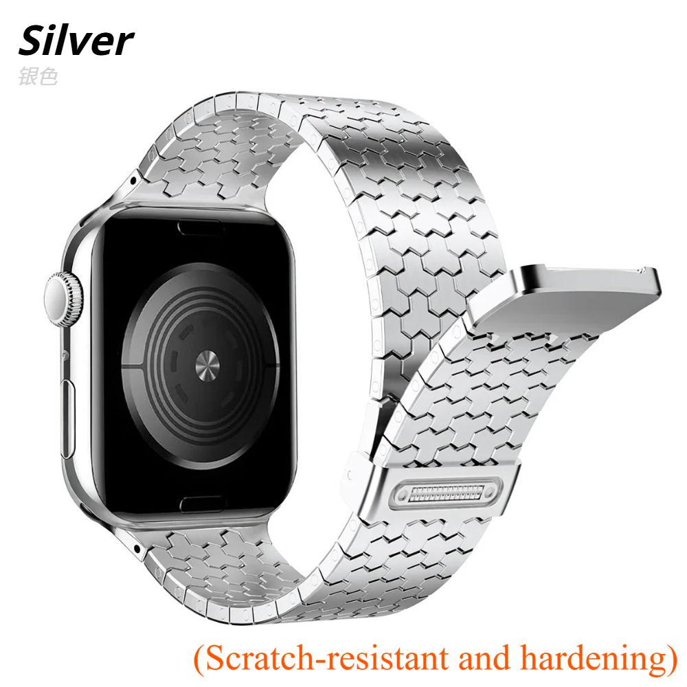

Магнитный браслет для Apple Watch S11 46мм Ремешок 45мм 44мм 42мм Стальной ремешок для Iwatch Серии 11 10 9 8 7 SE3 Ultra3/4 49мм Correas 42mm 44mm 45mm 49mm серебряный