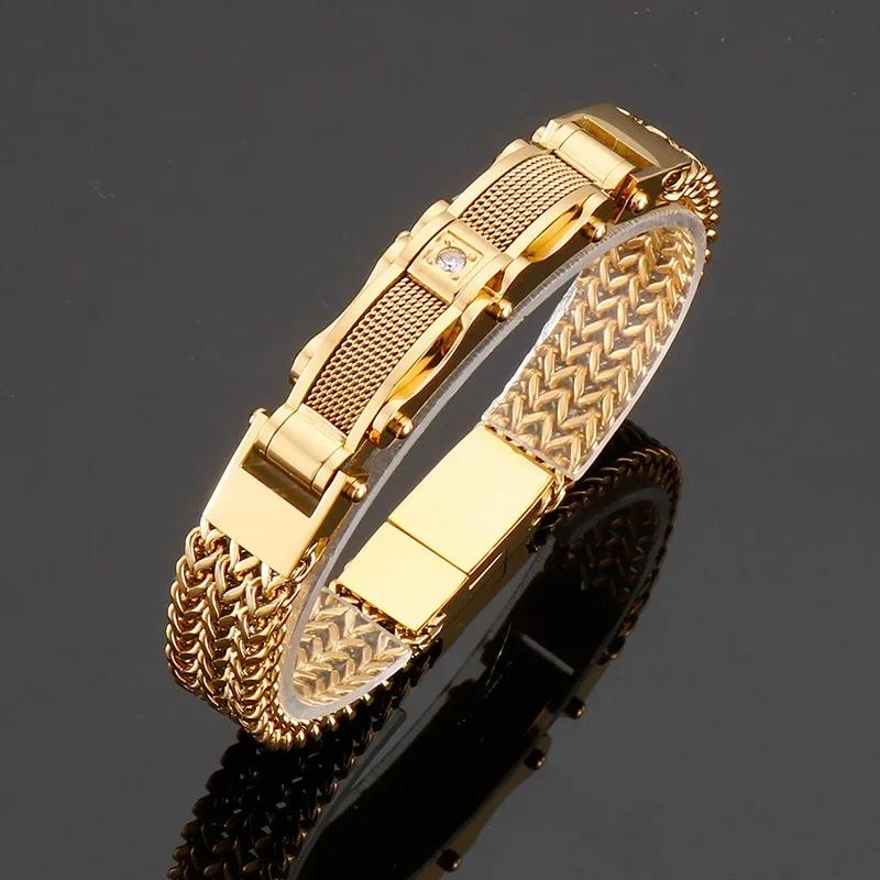 New Trendy High Quality 19/21/23cm Stainless Steel Bracelet for Men