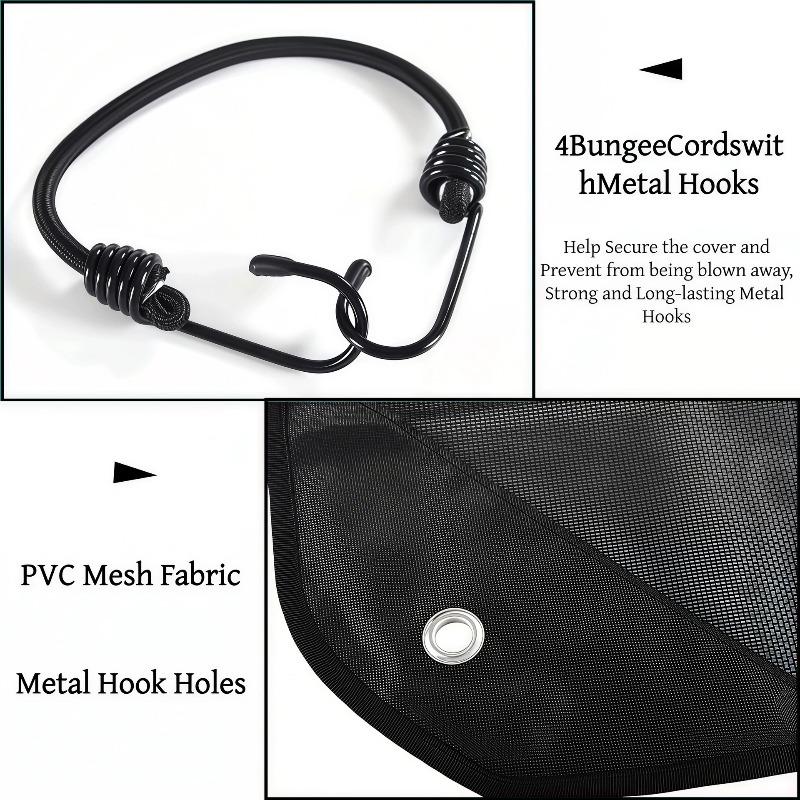 Universal Outdoor Air Conditioner Cover with Windproof Design and Ventilation Mesh Dustproof Anti Cold Wind for Most AC Units