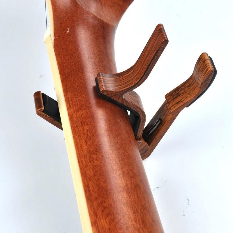 Kytara Ukulele Ladění Příslušenství k hudebním nástrojům Vysoce kvalitní Kov Vzhled dřeva Kovová kytarová kapodastra Perfektní silikonové polstrování