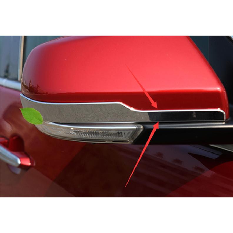 Rear View Mirror Strip Cover Trim 2PCS Stainless steel For Cadillac ATS 2013-19