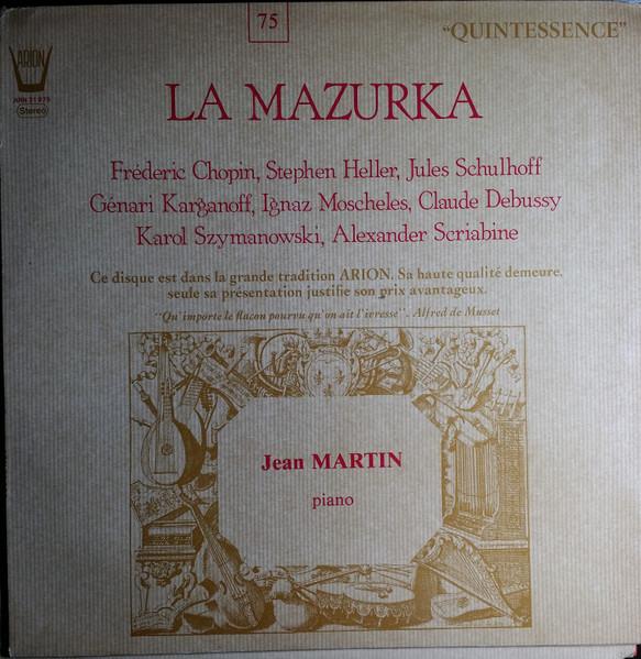 

LP Record JEAN MARTIN La Mazurka ARN31975 ARION 1982 France Classical Used