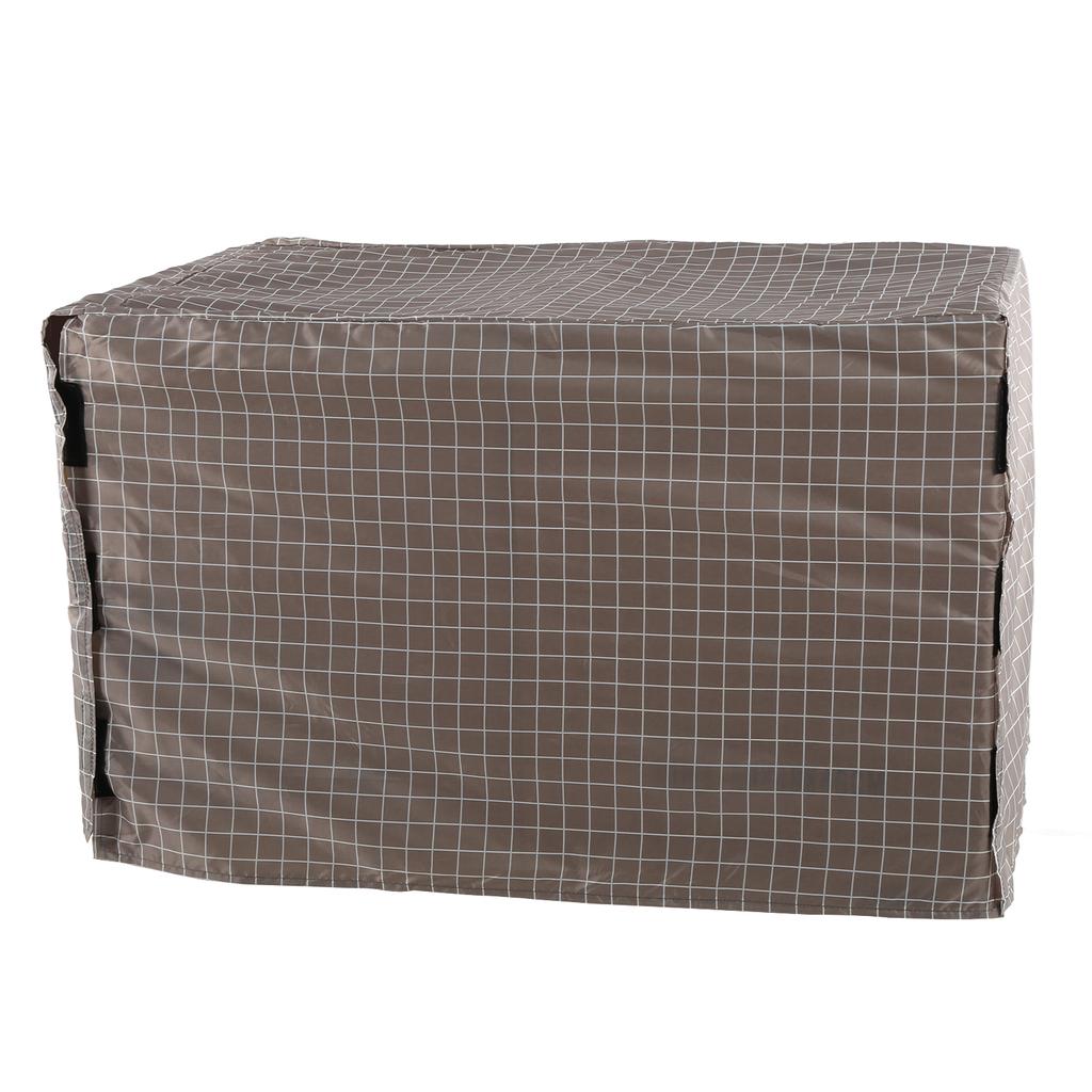 Dog Cage Protection Cover Waterproof Dustproof Oxford Cloth Pet Kennel Cover with Storage BagBrown
