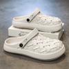 Fashion Summer Men Clogs Light EVA Men's Slippers Non-Slip Outdoor Men Garden Shoes Breathable Hole Shoes Beach Flat Slippers Weave
