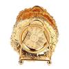 7PCS Coasters Iron Metal Coasters Set European Round Table Coasters Set Gold Coasters with Holder For Coffee Table