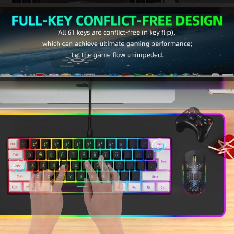 Wired Gaming Keyboard Water Resistant Gaming Keyboard RGB Lighting Keypad