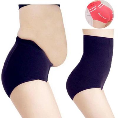 Women Solid Color Seamless High Waist Shapewear Tummy Control Corset Briefs