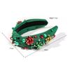 Pearl Christmas Hairband Wide Edge Festive Hair Accessories  Holiday Party Decoration