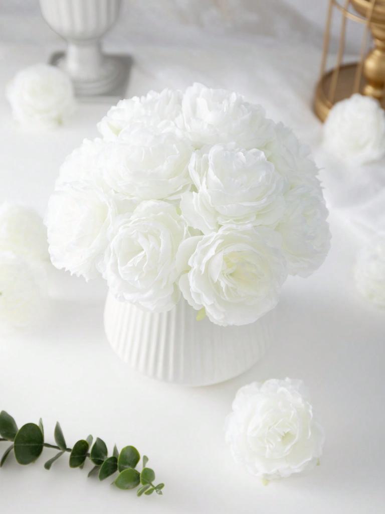 1Pcs Artificial Peony Flower Heads Rose Red Faux Flower Silk Artificial Flower Heads Simulated Penoy For Wedding Party Decoration, Cake Decoration